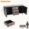 55.1 Inch 3 Drawer Storage Cabinet with Adjustable Shelf & Doors, Modern Sideboard Buffet Cabinet with Storage - 2 of 4
