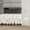 Nuloom Flora Geometric 9x12 Wool Area Rug for Living Room Bedroom Dining Room Kitchen, Grey/Ivory - 3 of 4
