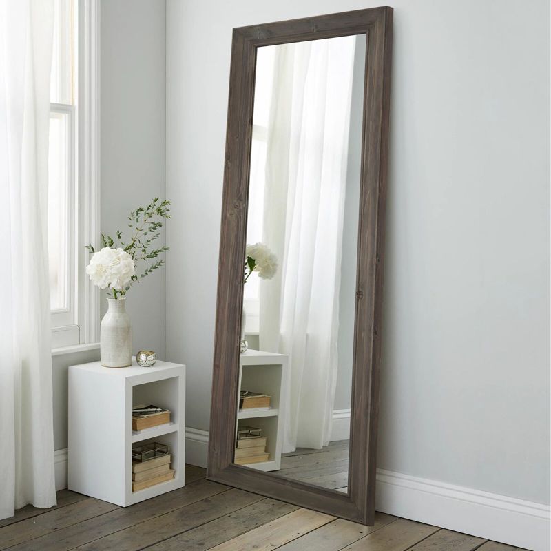 Cybill 64"x21" Distressed Wood Full Length Mirror with Stand  - The Pop Home, 3 of 6