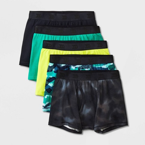 Boys' 5pk Boxer Briefs - All In Motion™ Green Xl : Target