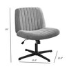 FONTOI Task and Office Chairs, Office Chair with Cross-Leg and Adjustable Height, Armless Swivel for Home Office, Gray, 25.9"*35"*25.5" - 2 of 4