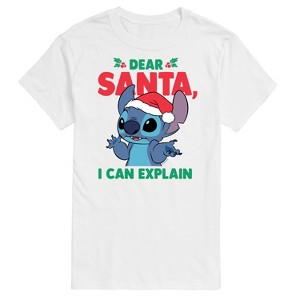 Men's - Lilo and Stitch - Dear Santa I Can Explain Short Sleeve Graphic T-Shirt - 1 of 4