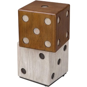 Uttermost Roll the Dice 15" Wide Wood Tone Whitewashed Accent Table - 1 of 1