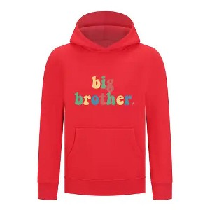 Everyday Kids Big Brother Boys Pullover Hoodie – Colorful Sibling Sweatshirt - 1 of 4
