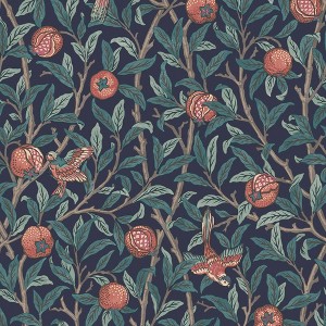 William Morris at Home Bird & Pomegranate Navy Blue Wallpaper - 1 of 4