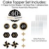 Big Dot of Happiness Adult 40th Birthday - Gold - Birthday Party Cake Decorating Kit - Happy Birthday Cake Topper Set - 11 Pieces - 3 of 4