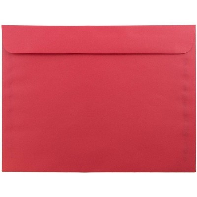 JAM Paper 50pk 9"x12" Booklet Recycled Envelopes - Red