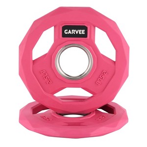 Weight Plates, Rubber Coated Weight Plates - 2-Inch Color-Coded Bumper Plates for Home Gym, Barbell Weights for Men/Women - 1 of 4