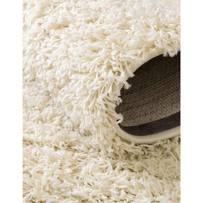 Luxe Ivory Blue 9' x 12' Rectangular Easy Care Shag Rug