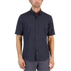 Alfani Mens Alfatech Geometric Dot Stretch Button Up Shirt - 1 of 1