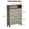 Shoe Cabinet with 2 Flip Drawers, Freestanding Shoe Storage Cabinet with Open Shelves, Hidden Narrow Shoe Rack for Entryway Hallway - 4 of 4