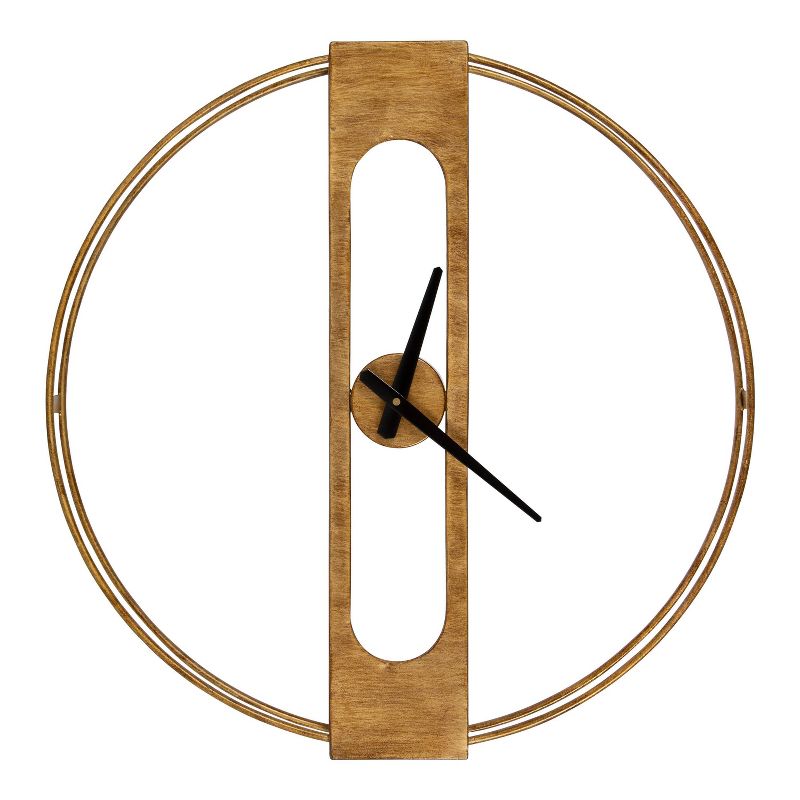 22&#34; x 22&#34; Urgo Numberless Metal Wall Clock Gold - Kate &#38; Laurel All Things Decor, 3 of 8
