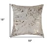 18" Black and Silver Cowhide Throw Pillow - 3 of 4
