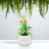 Unique Bargains Realistic Artificial Plants Bell Flower Mini Plastic 1.97"x1.97"x5.51" 1 Pcs - 2 of 4