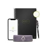 Core Smart Spiral Reusable Notebook Dot-Grid 36 Pages 6"x8.8" Executive Size Eco-friendly Black - Rocketbook