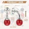 Unique Bargains Ceramic Coat Key Hanging Drawer Wardrobe Cabinet Handles 4 Pcs - 2 of 4