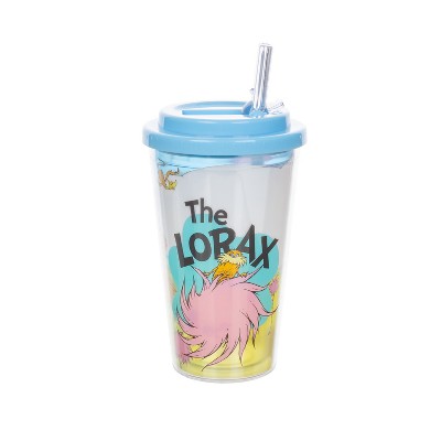 6 oz. Mini Dr. Seuss™ The Cat in the Hat™ Reusable BPA-Free Plastic Cups  with Lids & Straws - 12 Ct.