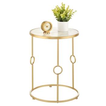 mDesign Round Inlay Top Accent Table