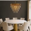 ALOADECOR Mid-Century Statement Crystal Chandelier Painted Brass Vintage Glam Pendant Light Adjustable Ceiling Fixture for Dining Room - 4 of 4