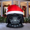Gemmy Star Wars 8-FT Darth Vader Head in Santa Hat Christmas Inflatable - 2 of 4