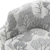 Swivel Glider Polyester Fabric Barrel Chair with Pocket Coil Seat, Reversible Cushion, and 360-Degree Swivel - 2 of 4