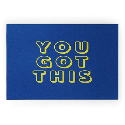 socoart You Got This Blue 36" x 24" Welcome Mat - Society6