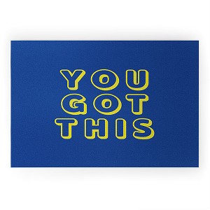 socoart You Got This Blue 36" x 24" Welcome Mat - Society6 - 1 of 3