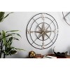Metal Compass Indoor Outdoor Wall Decor with Distressed Copper Like Finish Gray - Olivia & May - 2 of 4