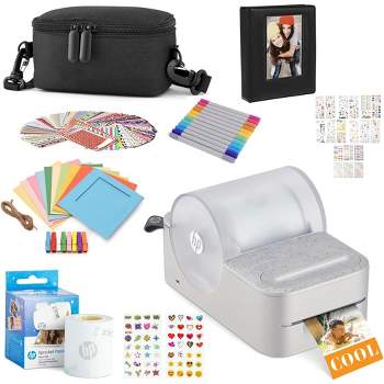HP Sprocket Panorama Label Printer & Photo Printer Gift Bundle - Gray
