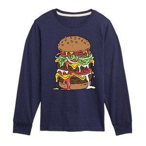 Boys' - Instant Message - Sloppy Burger Lover Long Sleeve Graphic T-Shirt - 1 of 4