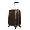 Anne Klein Signature 20" Metal Plate Logo Hardside Carry-On Printed Adult Hardside Fashion Rolling Luggage - 3 of 4