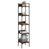 vidaXL Bookshelf 5-Tier Smoked Oak 13.8 in.x11.8 in.x68.5 in. Engineered Wood - 4 of 4