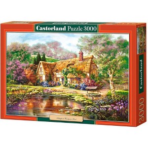 3000 Piece Jigsaw Puzzle, Twilight at Woodgreen Pond, Charming Nook, Pond, Countryside, Adult Puzzles, Castorland C-300365-2 - 1 of 4