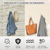 phiestina Decorative Huacu-Shaped Hooks, No-Drill Hanging Hooks for Clothes, Hats, Small Items, Set of 5 - 4 of 4