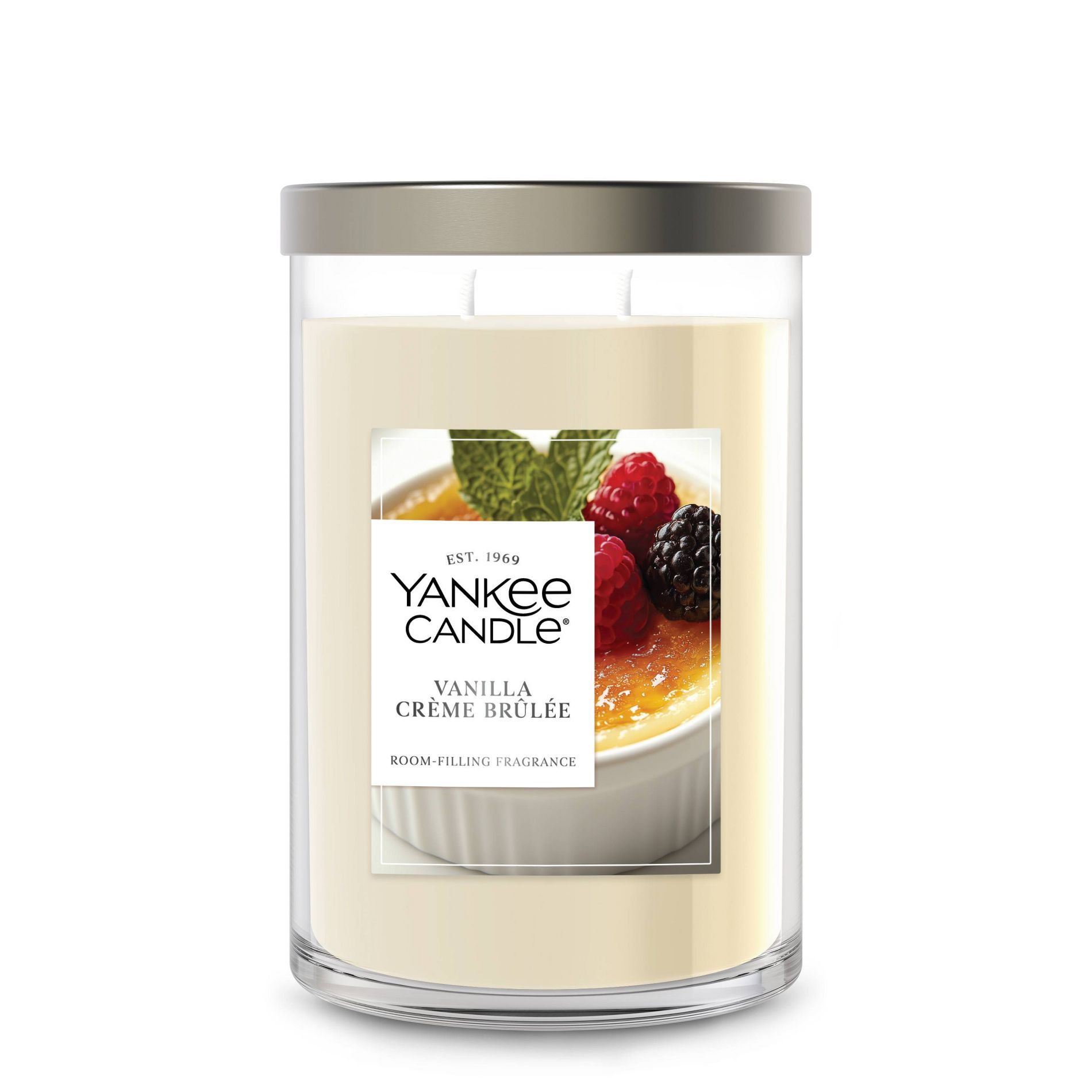 Signature Large Vanilla Creme Brule Tumbler Candle 20oz - Yankee Candle: Soy Wax Blend, Dual Wick, Glass Jar, 60hr Burn Time