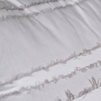 Boston White Cotton King Comforter Set with Decorative Pillows