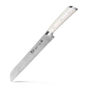 Cangshan Cutlery S1 Series 8" Bread Knife: Serrated Carbon Steel Blade, Forged Construction, Silver Handle - 1 of 4