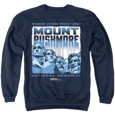 Men's Mount Rushmore National Memorial Colossal Sculpture Crewneck Sweatshirt