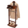 YIYIBYUS Wood Suit Rack, Freestanding clothing valet stand with Drawer, Contour Hanger, Trouser Bar - 3 of 4