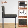 24" Modern Bar Stools, Counter Height Bar Stools with Back - 4 of 4