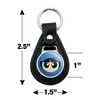 Powerpuff Girls Buttercup Head Black Leather Keychain - 4 of 4