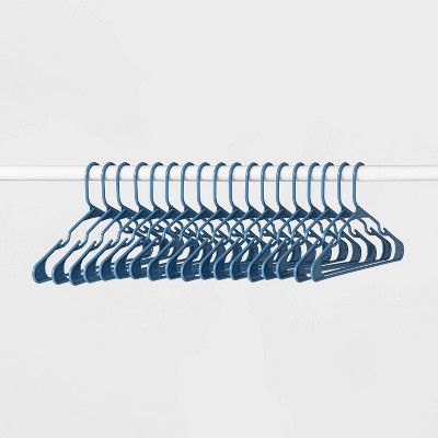 18pk Plastic Hangers Waltz Blue - Room Essentials™
