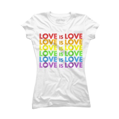 Adult Design By Humans Pride Love is Love By Luckyst T-Shirt - White - Medium