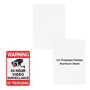 Unique Bargains Aluminum Reflective UV Protected Waterproof White Blank Metal Signs 2 Pcs - 1 of 4