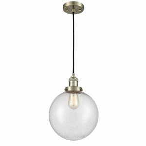 Beacon - 1 Light Cord Hung Mini Pendant In Industrial Style-13 Inches Tall and 10 Inches Wide - 1 of 1