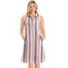 Collections Etc Comfortable Sleeveless Striped Shift Dress - 4 of 4