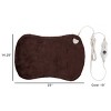 Electric Heating Pad for Full Body - Soft Plush Heat Pack with 3 Settings, Auto Shut Off, Front Clasp, and Long Detachable Cord by Bluestone (Brown) - 4 of 4