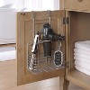 SunnyPoint 3 Sections Metal Wire Over Door Hair Care & Styling Tool Organizer Silver (HL-BATH-03SIL) - 3 of 3