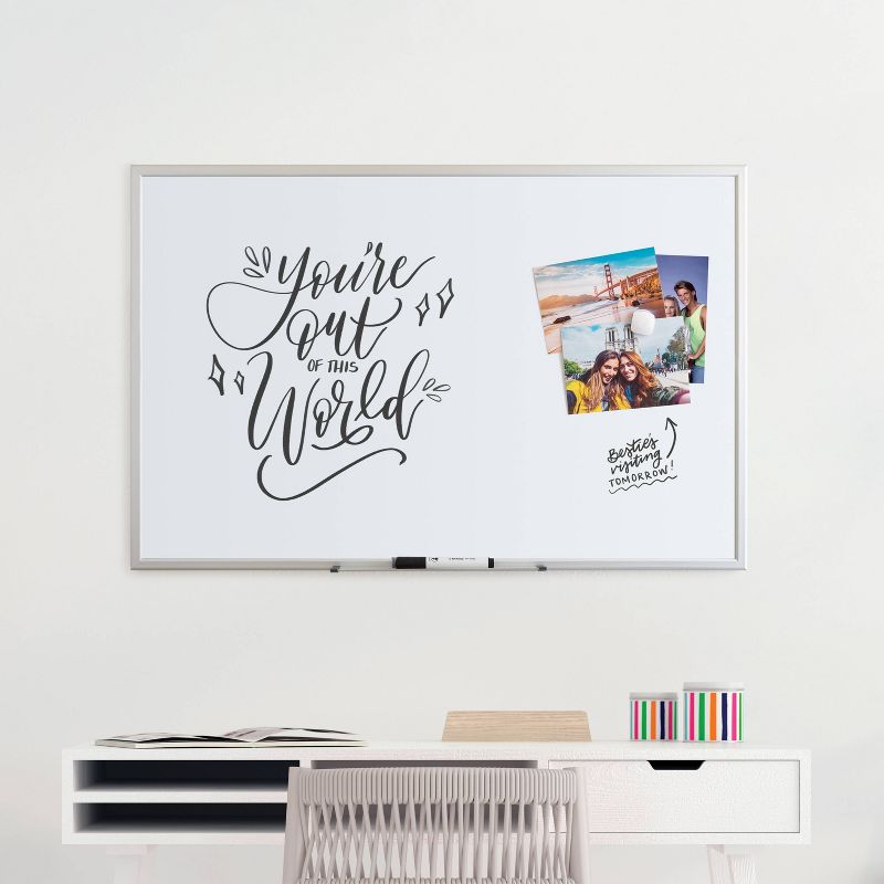 U Brands 23"x35" Magnetic Dry Erase Board with Marker, 3 of 7