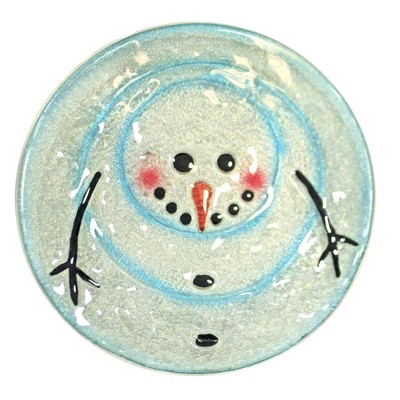 Tabletop 12.0" Snowman Plate Blue Christmas Winter C & F Enterprises  -  Serving Platters